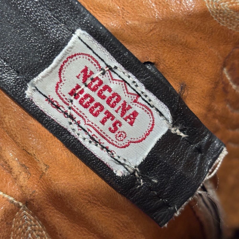 Nocona Boots Texas Mens Western Cowboy Leather Boots Black USA‎ Made - Picture 6 of 12